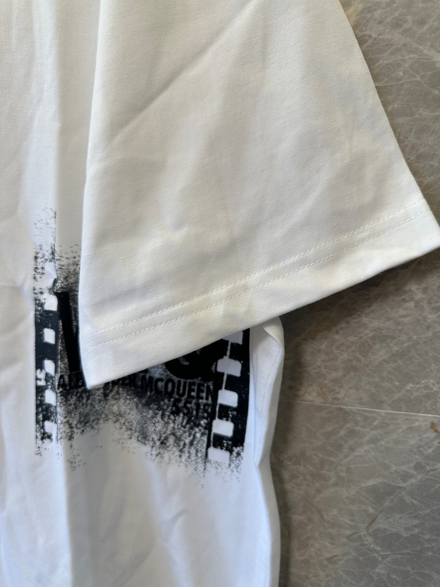 Alexander McQueen White Graphic Oversized T-Shirt
