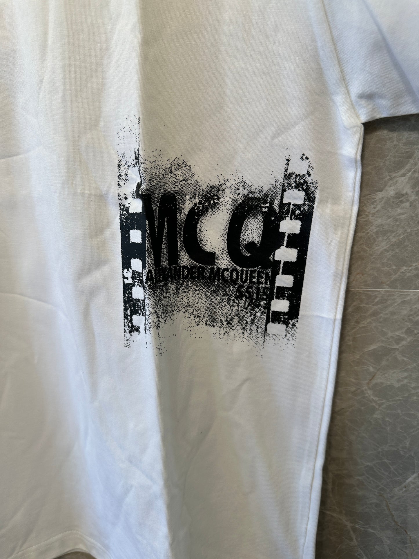 Alexander McQueen White Graphic Oversized T-Shirt
