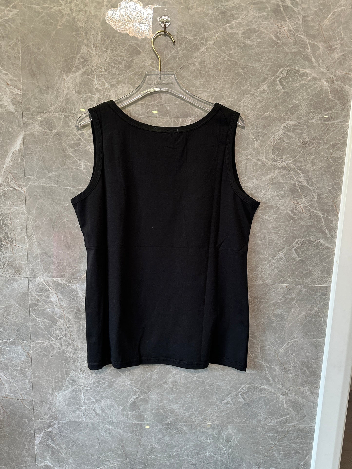 Louis Vuitton Black Cotton Tank Top