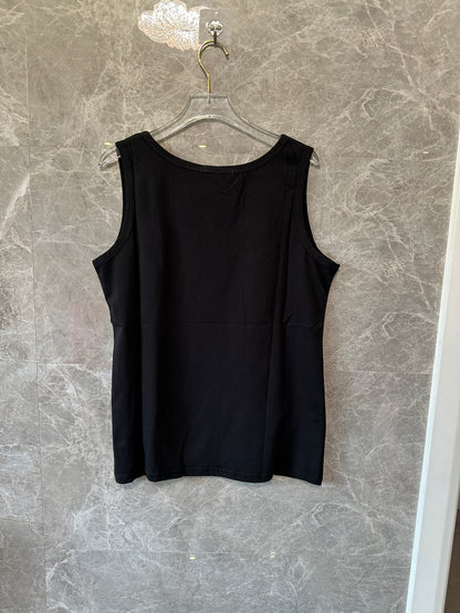 Louis Vuitton Black Cotton Tank Top