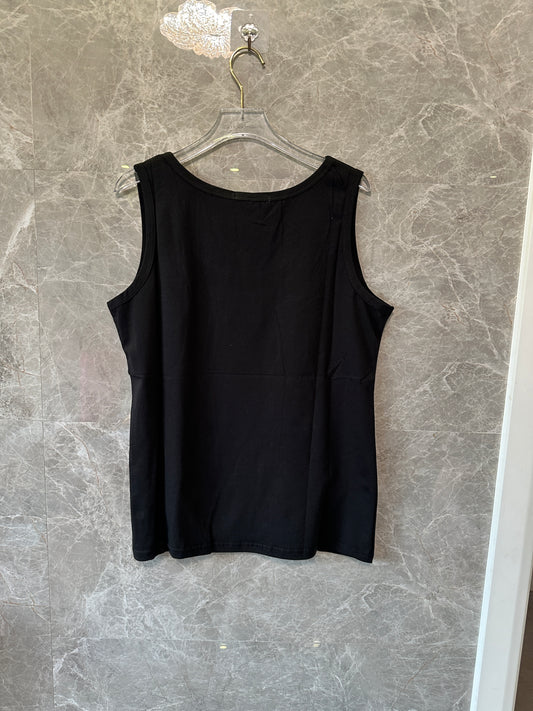 Louis Vuitton Black Cotton Tank Top