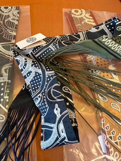 Hermès Silk Twilly Scarf – Chain Pattern Printed Ribbon Accessory
