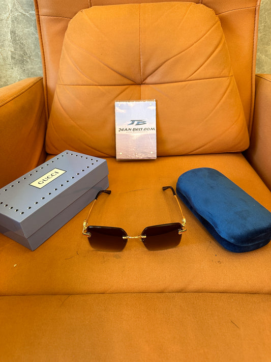 Gucci Rimless Brown Gradient Sunglasses