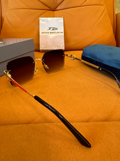 Gucci Rimless Brown Gradient Sunglasses