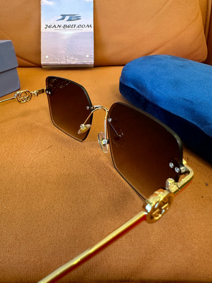 Gucci Rimless Brown Gradient Sunglasses