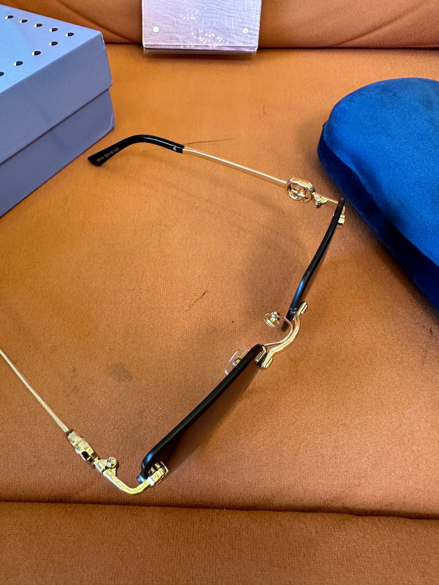 Gucci Rimless Brown Gradient Sunglasses