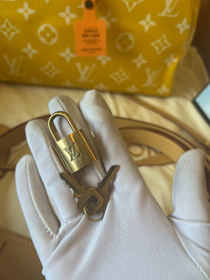 Louis Vuitton x Pharrell Williams Speedy P9 bandolera 40 de piel de becerro granulada amarilla