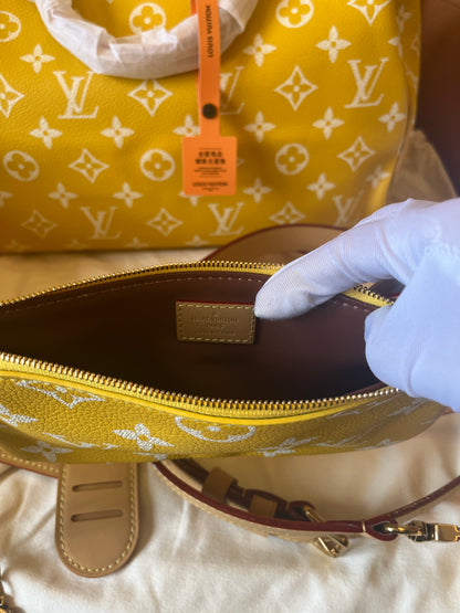 Louis Vuitton x Pharrell Williams Speedy P9 bandolera 40 de piel de becerro granulada amarilla