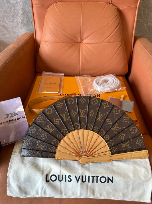 Louis Vuitton Monogram Canvas Fan Bag with Leather Handle