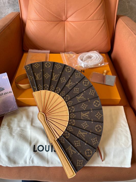 Louis Vuitton Monogram Canvas Fan Bag with Leather Handle