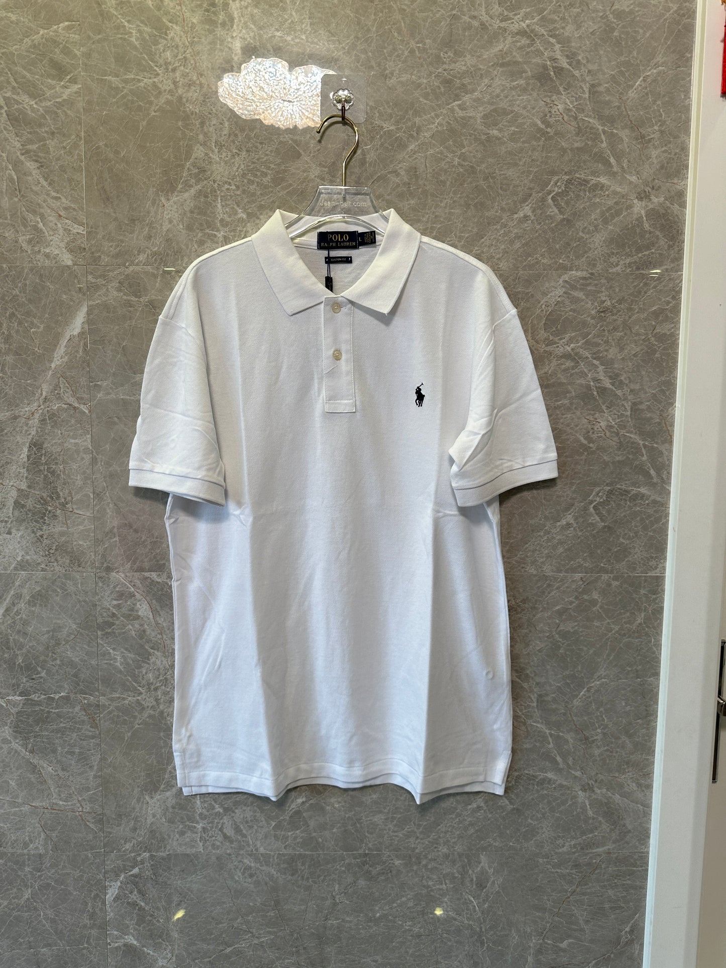 Polo Ralph Lauren Classic Cotton Polo Shirt White with Black Pony Logo