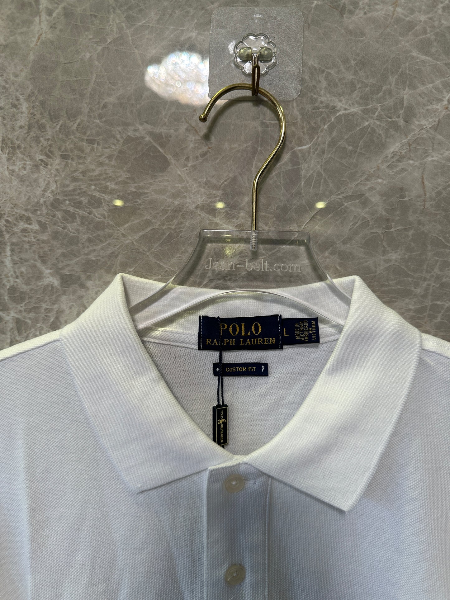 Polo Ralph Lauren Classic Cotton Polo Shirt White with Black Pony Logo