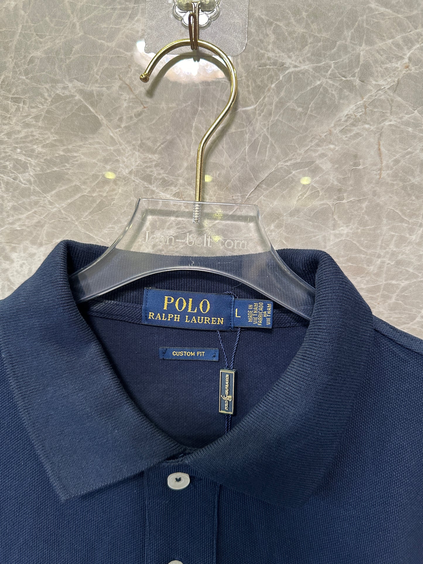 Polo Ralph Lauren Classic Cotton Polo Shirt Navy with Red Pony Logo