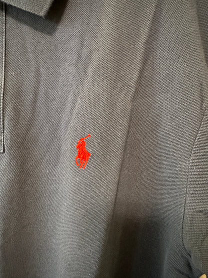 Polo Ralph Lauren Classic Cotton Polo Shirt Navy with Red Pony Logo