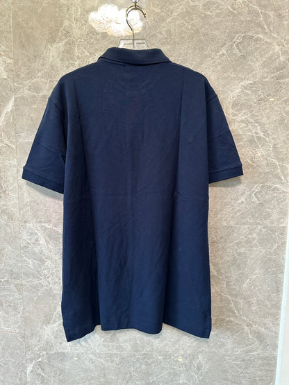 Polo Ralph Lauren Classic Cotton Polo Shirt Navy with Red Pony Logo