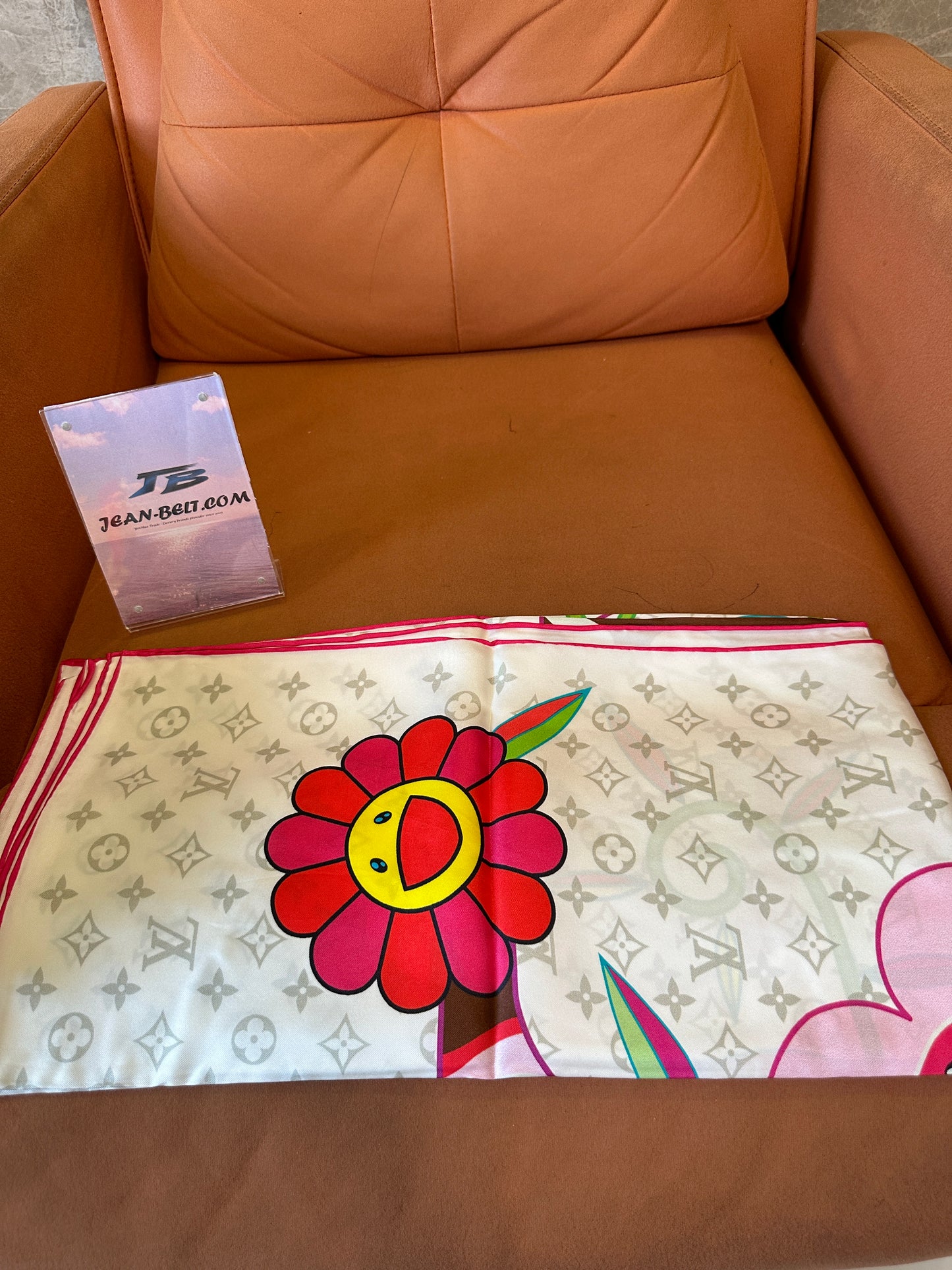 Louis Vuitton Multicolor Silk Square Scarf with Monogram Print