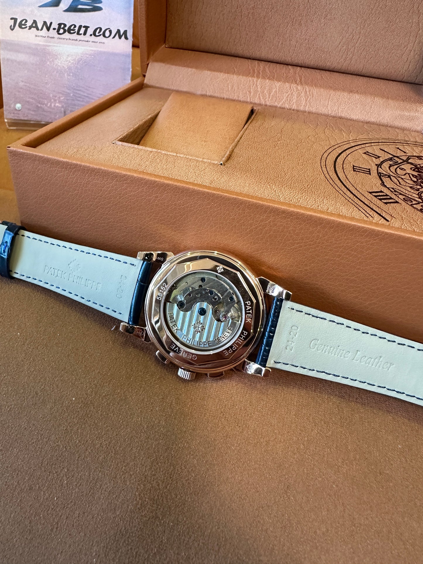 Patek Philippe Grand Complications Moonphase Chronograph 42mm Blue Dial Rose Gold Watch