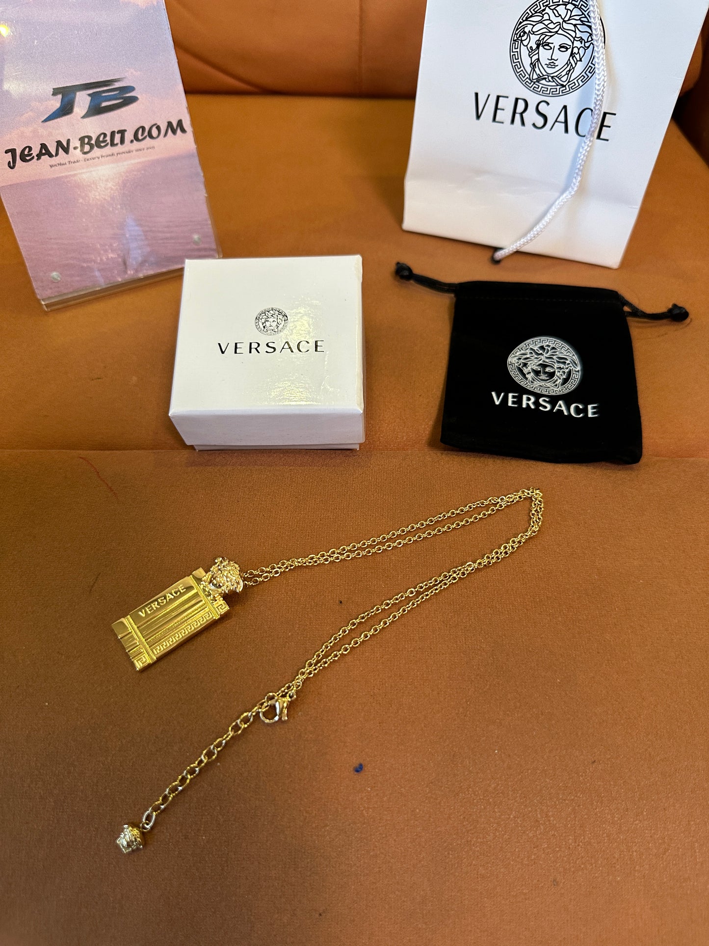 Versace Medusa Gold-Tone Pendant Necklace