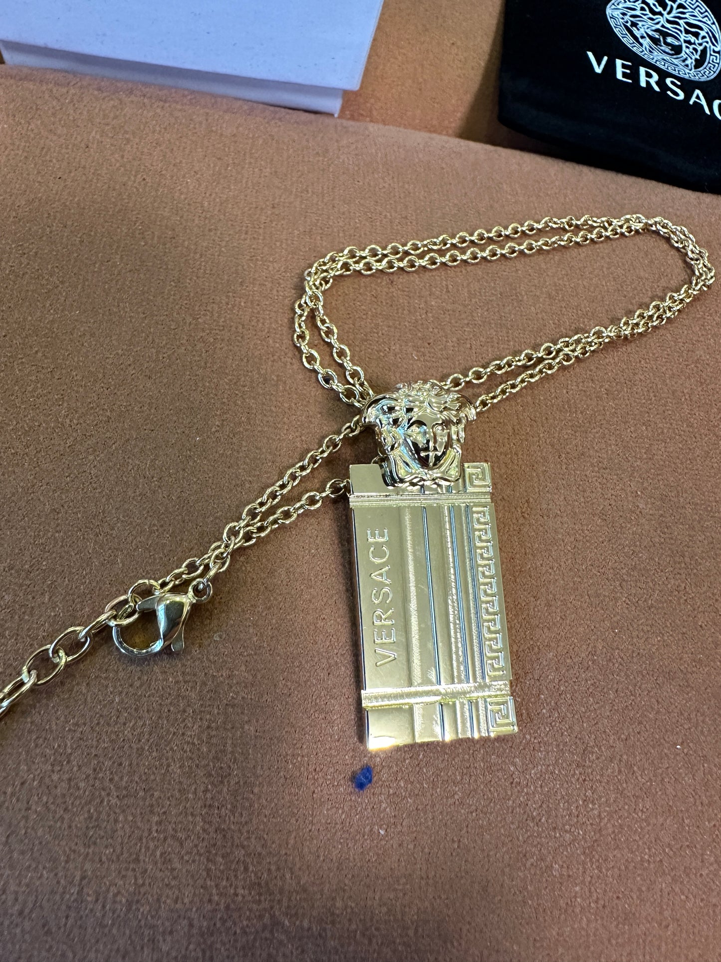 Versace Medusa Gold-Tone Pendant Necklace
