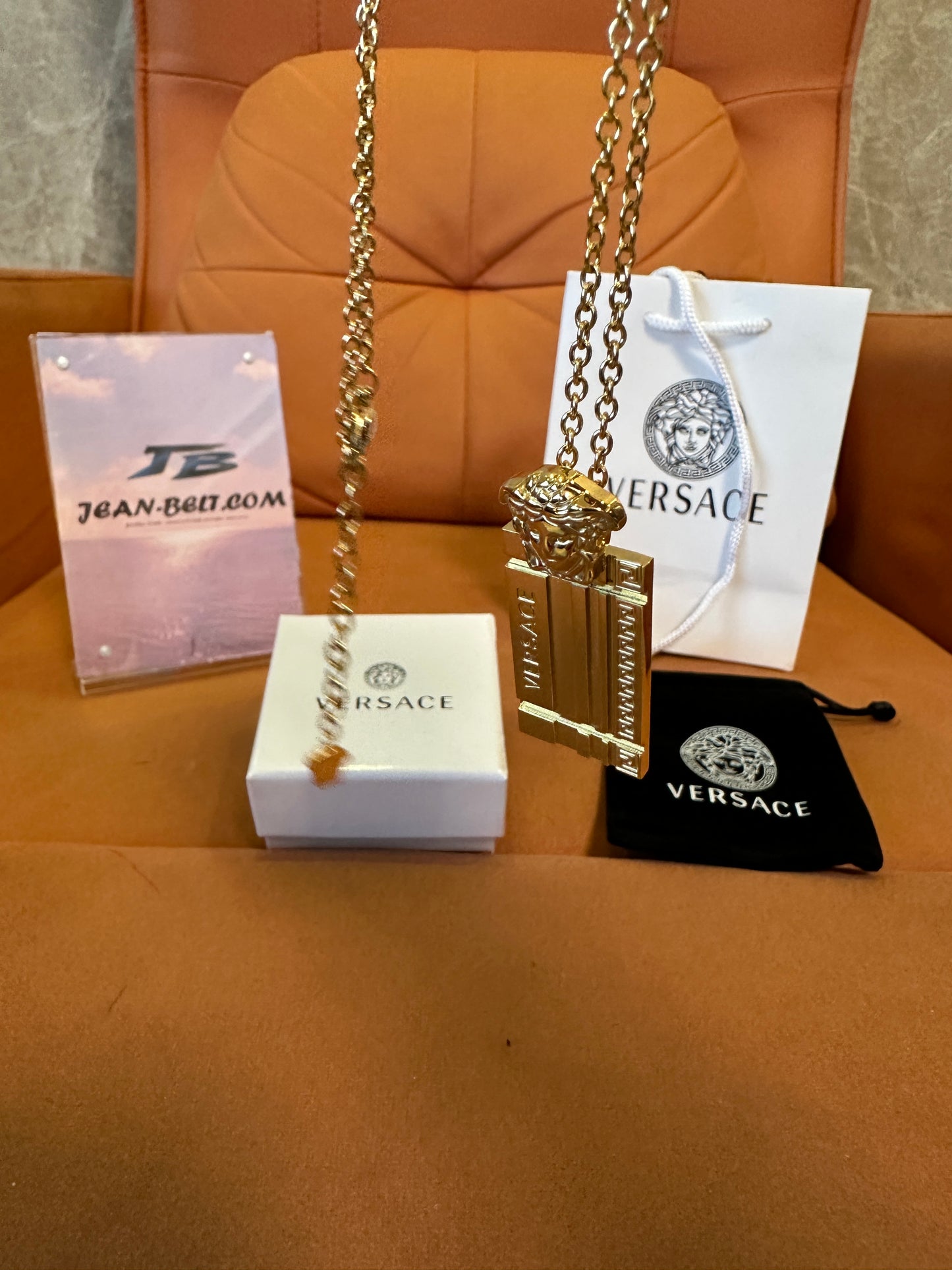 Versace Medusa Gold-Tone Pendant Necklace