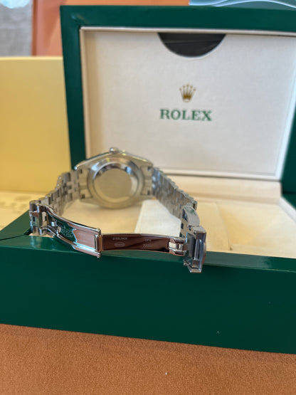 [Qualité 3A] Rolex Datejust 41 or blanc/acier cadran noir index flûté lunette bracelet Jubilee 126334