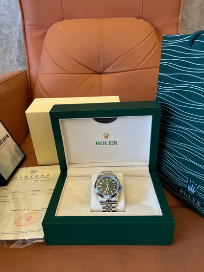 [Qualité 3A] Rolex Datejust 41 or blanc/acier cadran noir index flûté lunette bracelet Jubilee 126334