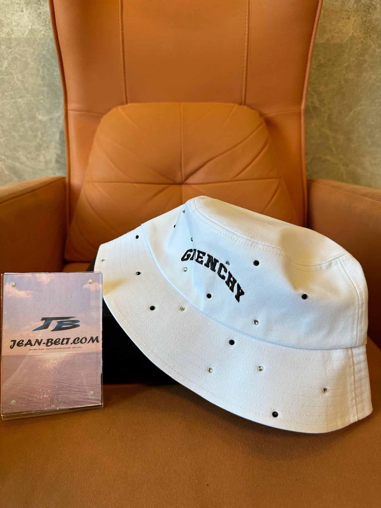 Givenchy White Bucket Hat with Embroidered Logo