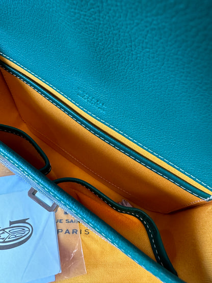 Goyard Green Monogram Flap Crossbody Bag