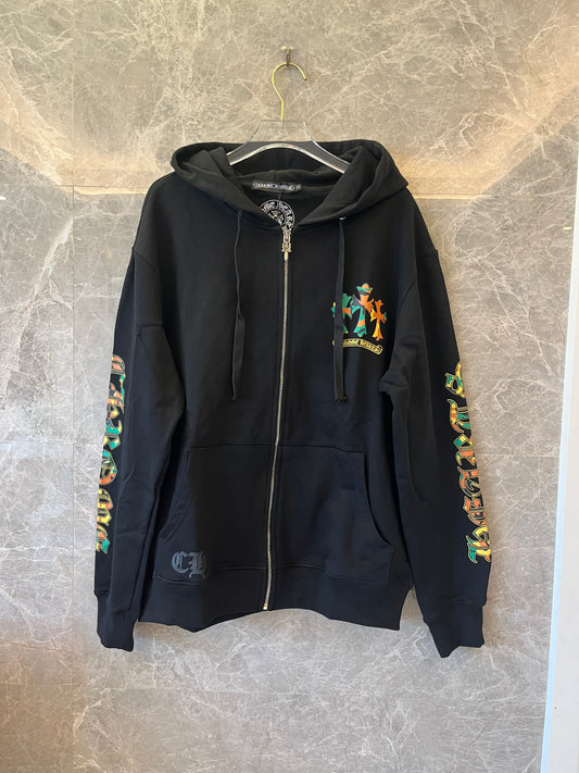 Sweat-shirt zippé camo Chrome Hearts