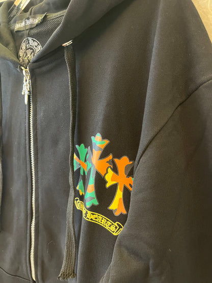 Sweat-shirt zippé camo Chrome Hearts