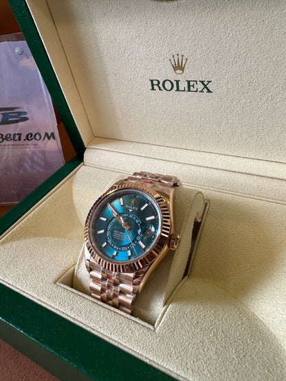 Rolex Sky-Dweller Rose Gold Blue Dial 41mm