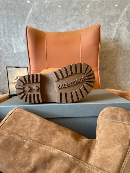 Balenciaga Alaska Fur High Boot in Brown for Unisex