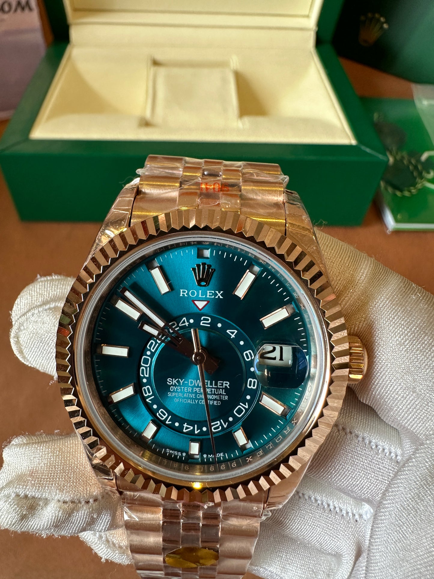 Rolex Sky-Dweller Rose Gold Blue Dial 41mm