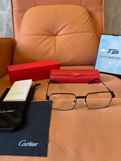 Cartier Black Silver Glasses
