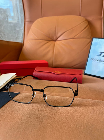 Cartier Black Silver Glasses