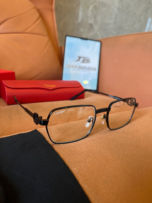Cartier Black Silver Glasses
