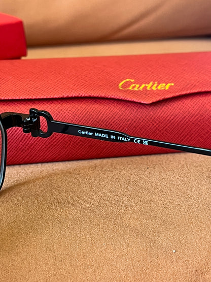 Cartier Black Silver Glasses