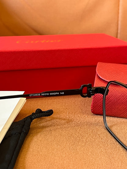 Cartier Black Silver Glasses