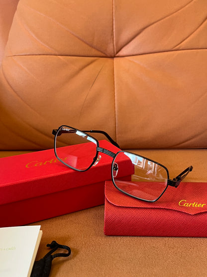 Cartier Black Silver Glasses