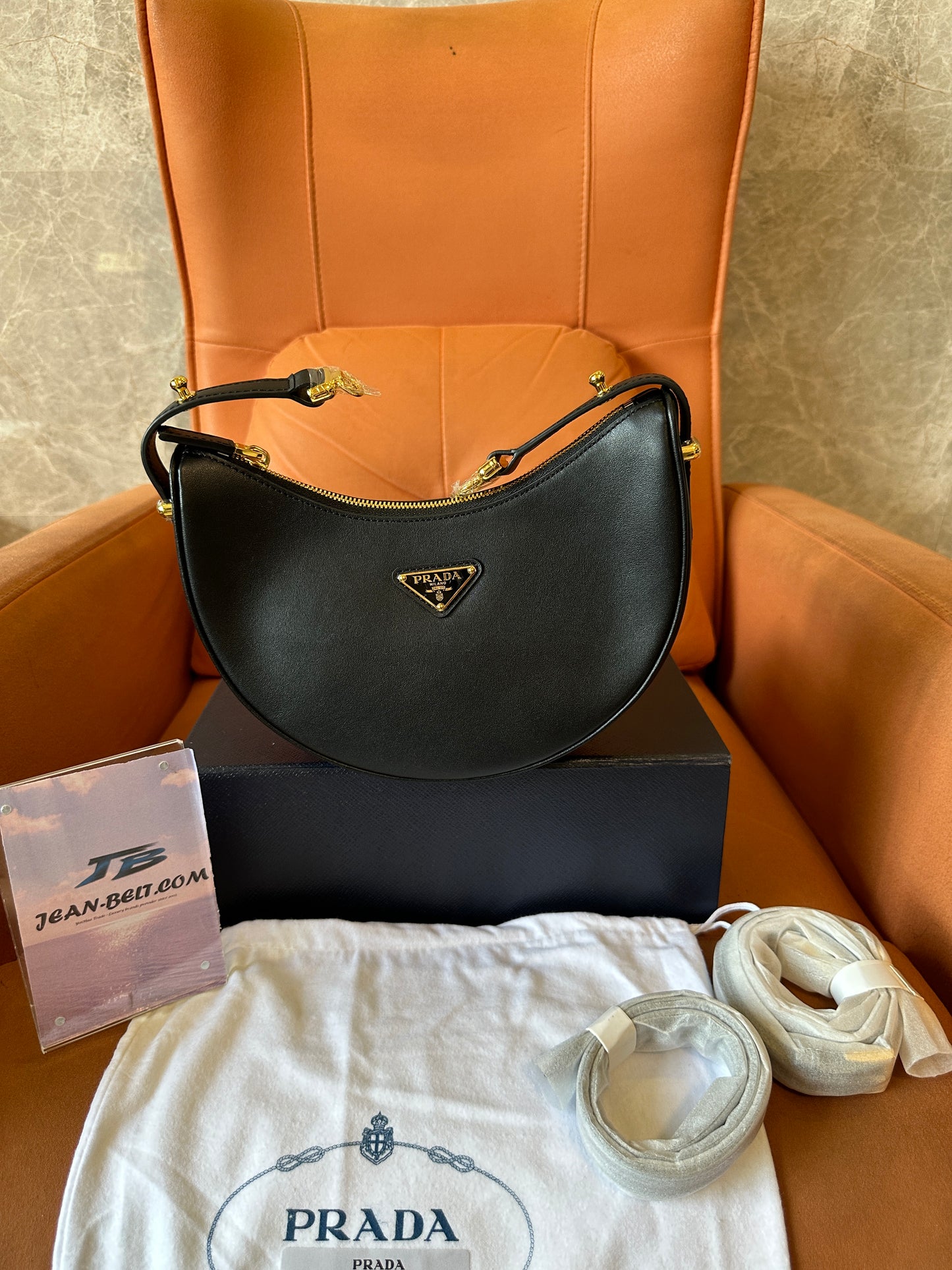 Prada Black Moon leather shoulder bag