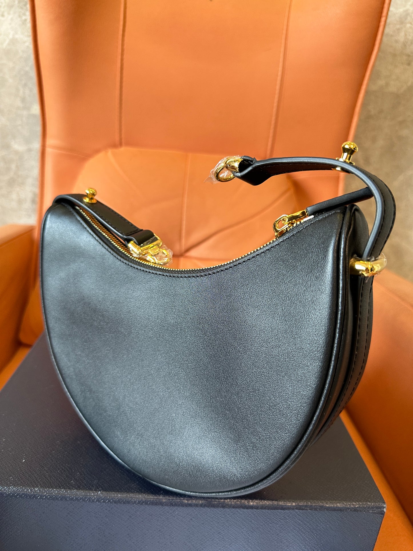 Prada Black Moon leather shoulder bag