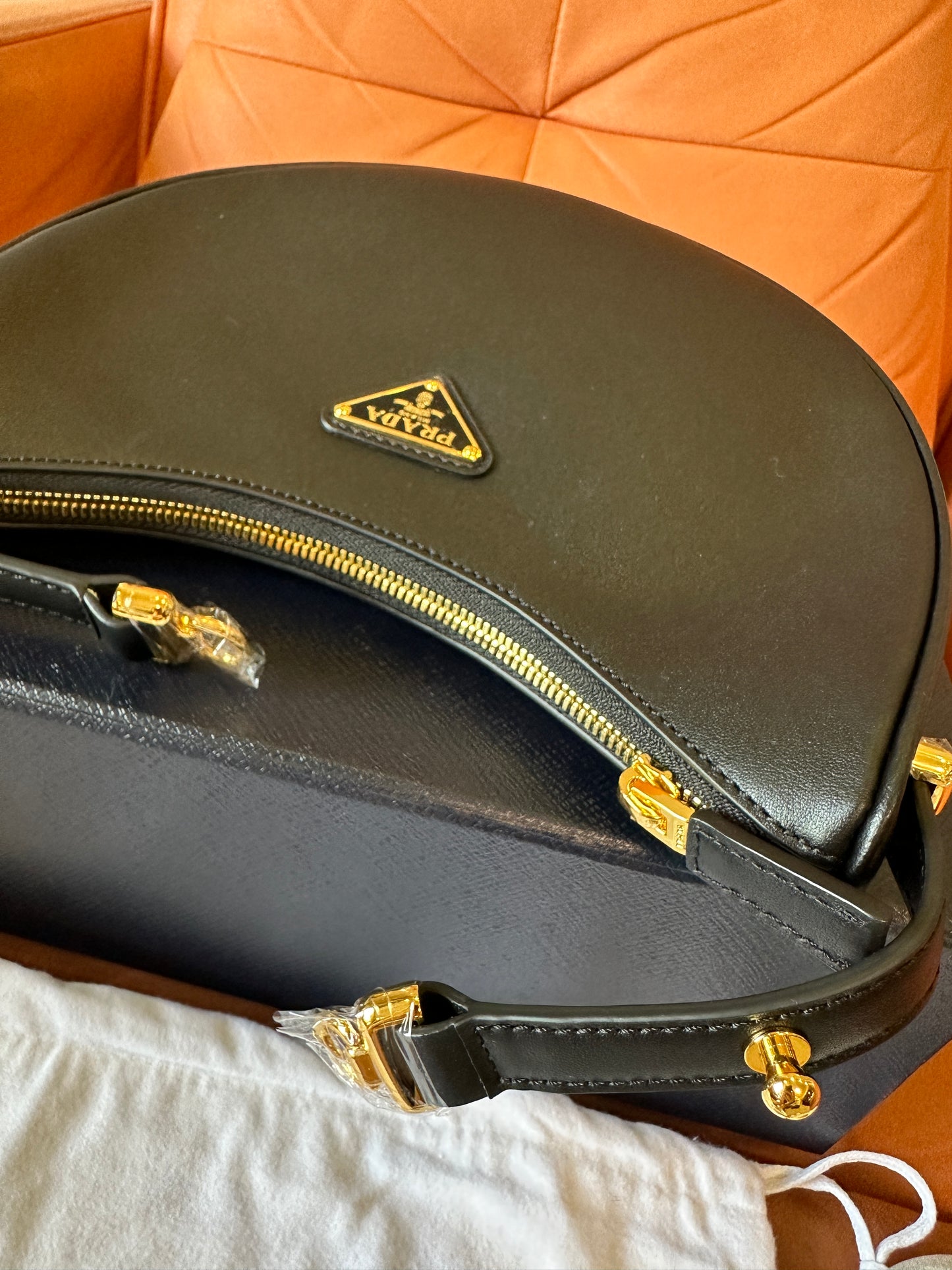 Prada Black Moon leather shoulder bag