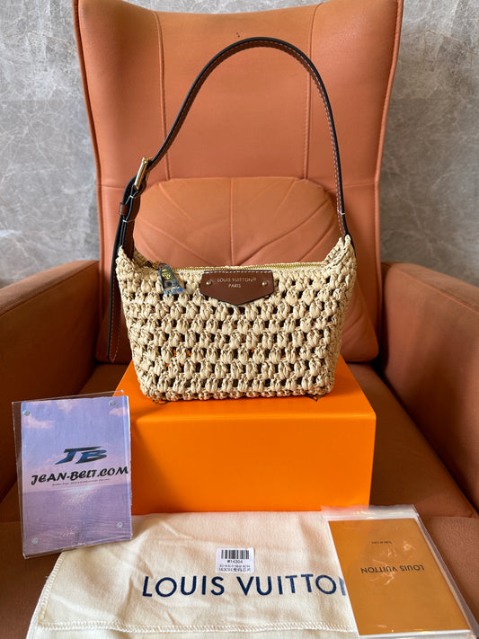 Louis Vuitton Raffia Crocheted Shoulder Bag