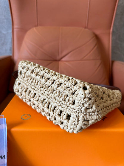 Louis Vuitton Raffia Crocheted Shoulder Bag