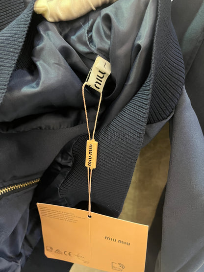 Miu Miu women's batavia bomber jacket navy