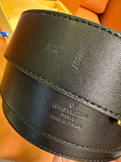 Louis Vuitton Monogram Canvas Belt Gold Buckle