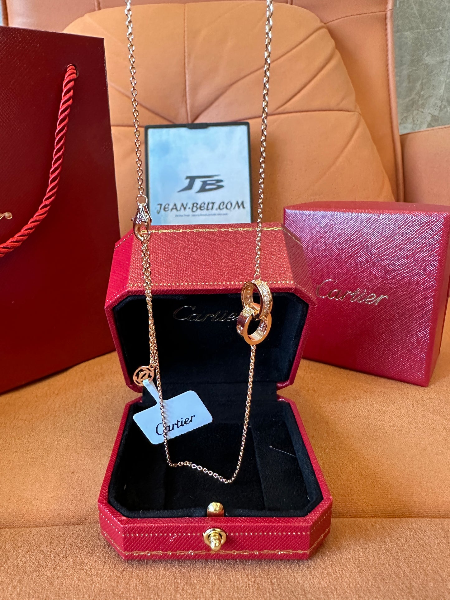 Cartier PG AU750 7.0G Love Necklace Gold