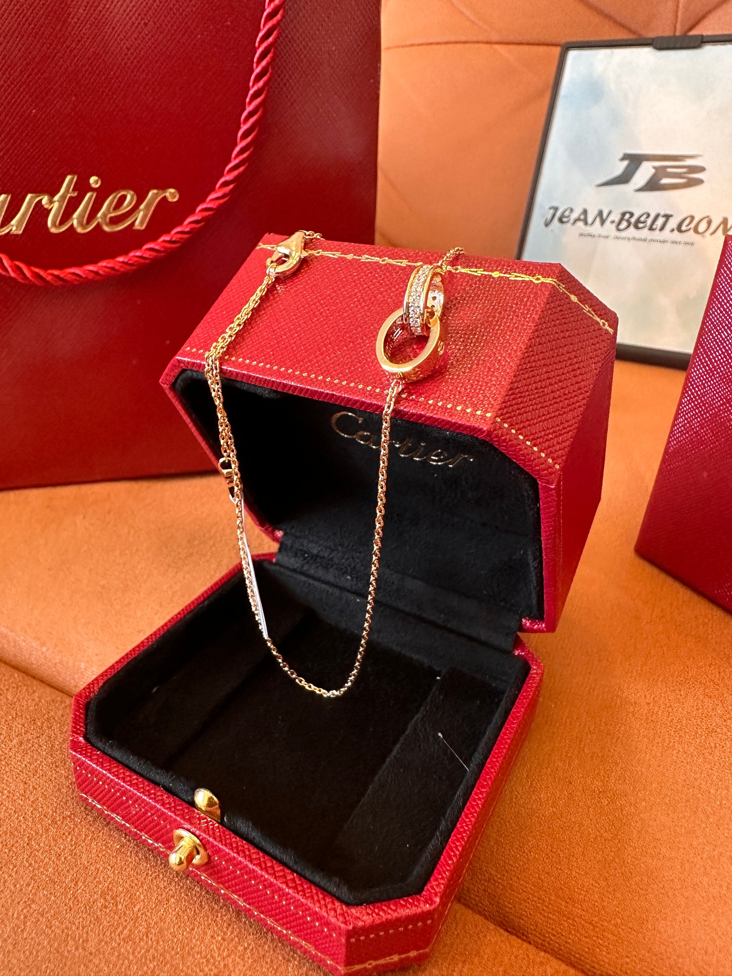 Cartier PG AU750 7.0G Love Necklace Gold