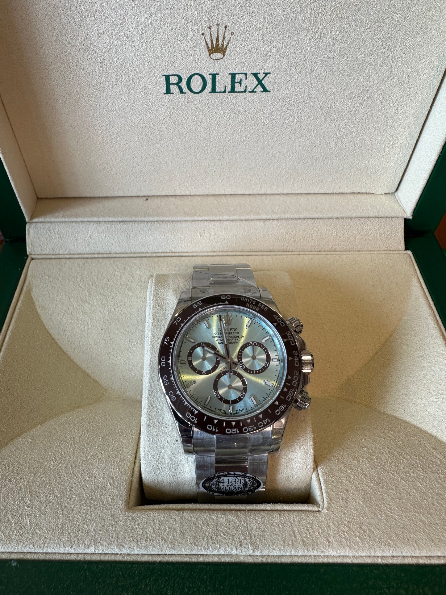 Rolex Daytona Platinum Ice Blue Dial 4131