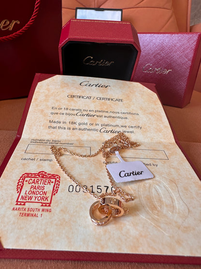 Cartier PG AU750 7.0G Love Necklace Gold